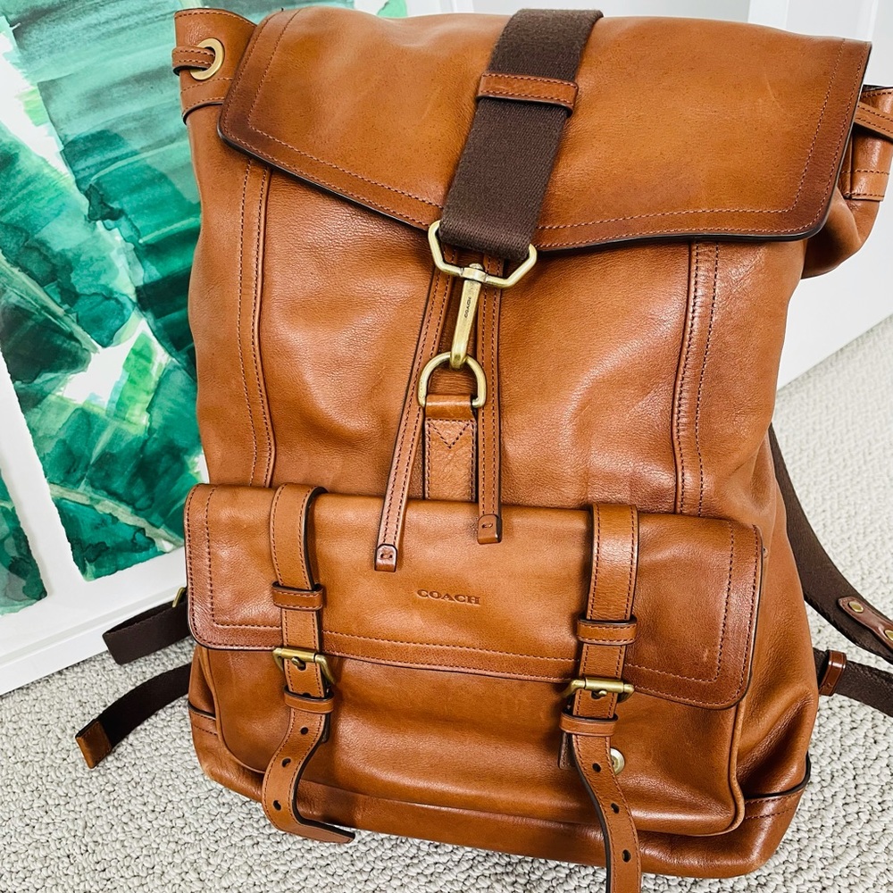 Coach Leather Backpack